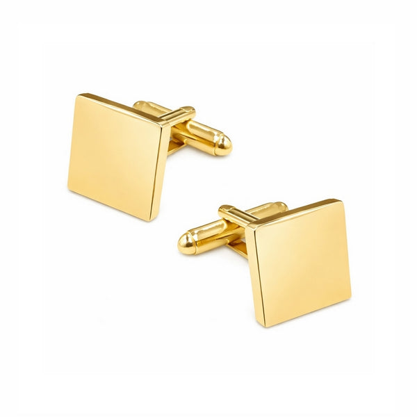 Manchetknopen Classic Vierkant Goudkleurig Glans
