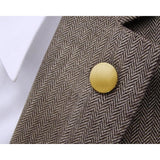 Revers Pin Rond Mat met Vingerafdrukgravure - Goudkleurig