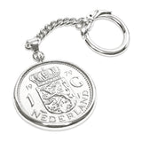 Zilveren sleutelhanger met Nederlandse Gulden 1979