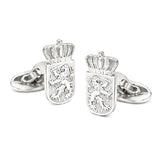 Zilveren Gulden Manchetknopen - Nederlandse Leeuw