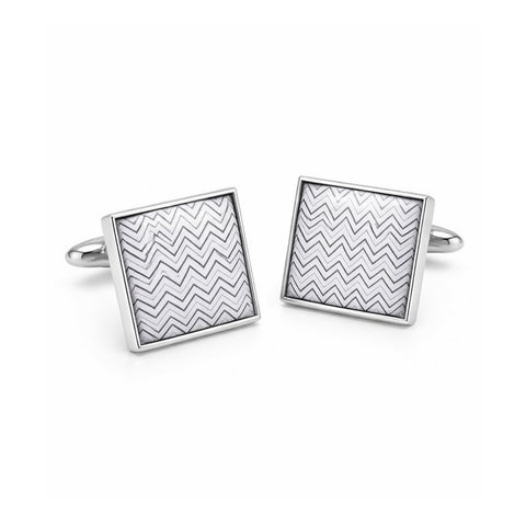 Manchetknopen Zwart Wit Spiked