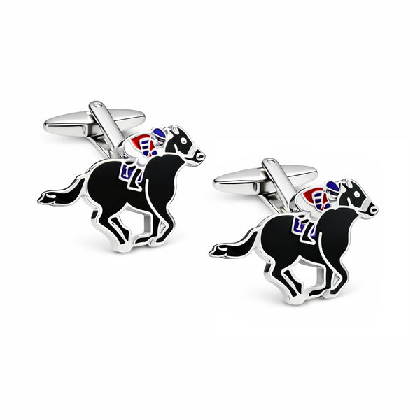 Manchetknopen Jockey te paard