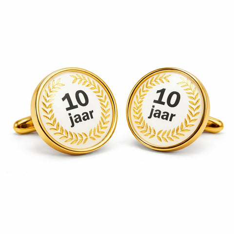 Manchetknopen 10 Jarig Jubileum