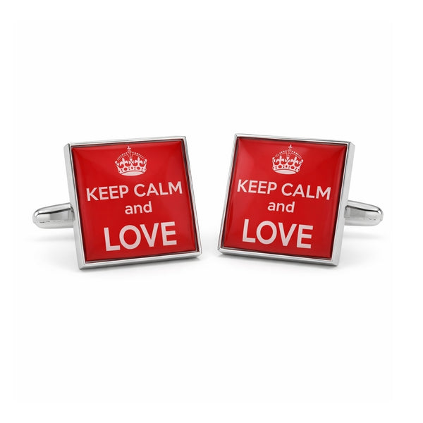 Manchetknopen Keep Calm and Love