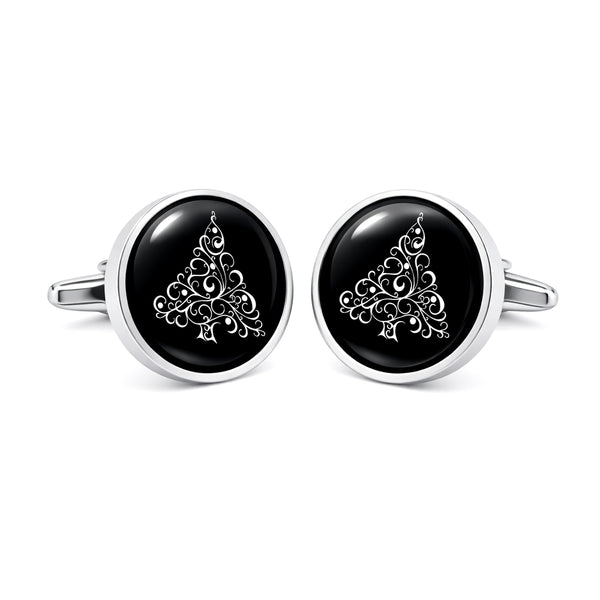 Manchetknopen Kerstboom