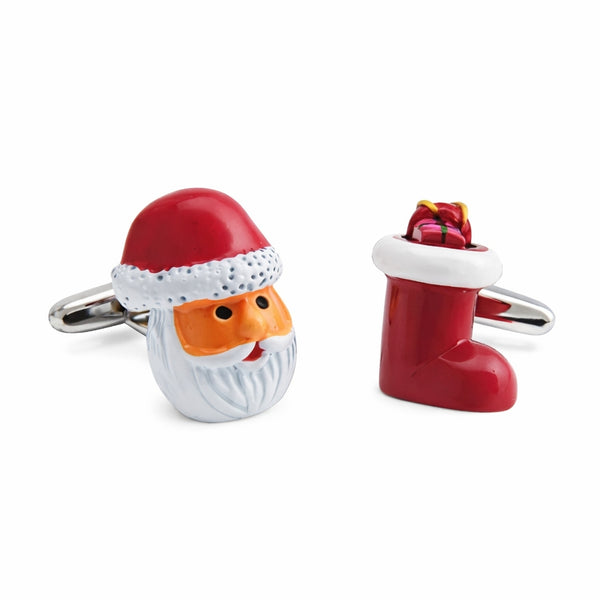 Manchetknopen Kerstman & Kerst sok