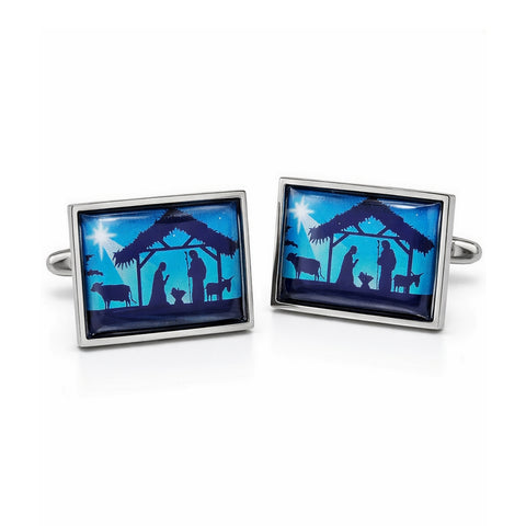 Manchetknopen Kerststal