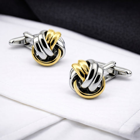 Manchetknopen Classic Rope 2 banen Bi-Color
