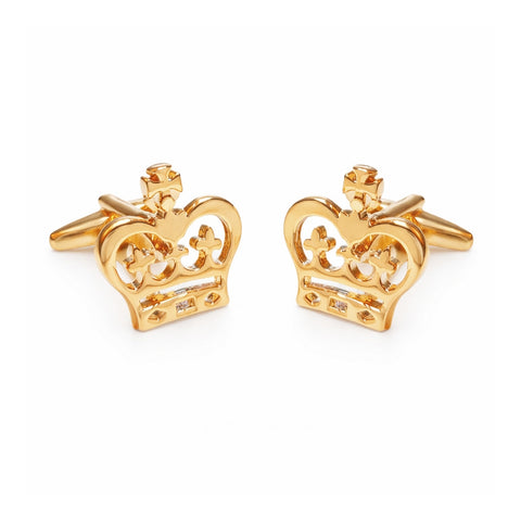 Manchetknopen Kroon Goudkleurig