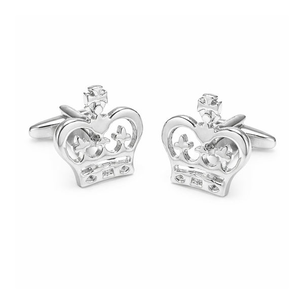 Manchetknopen Kroon Zilverkleurig