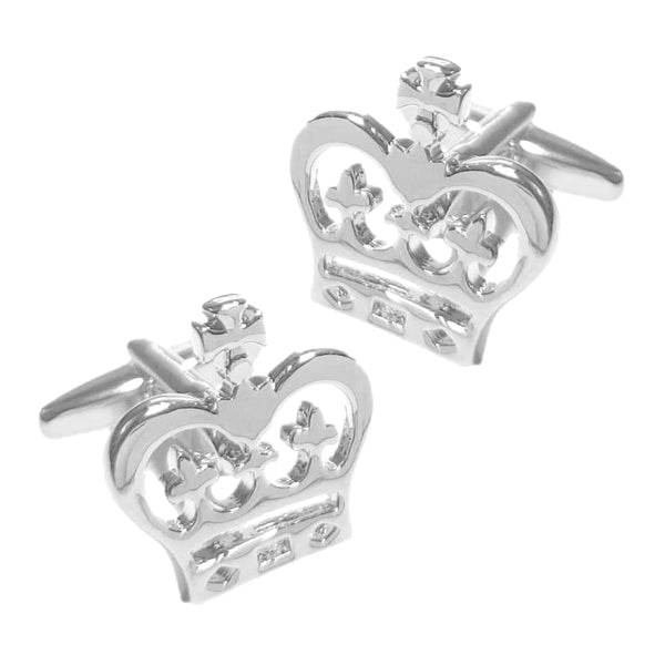 Manchetknopen Kroon Zilverkleurig