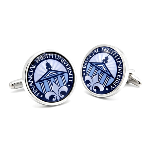 Manchetknopen met uw eigen Logo - Rond Zilverkleurig