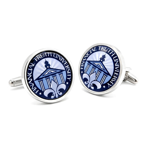 Manchetknopen met uw eigen Logo - Rond Zilverkleurig