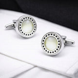 Manchetknopen Cirkel Wit