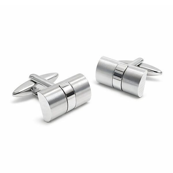 Manchetknopen Edelstaal Gebold met baan