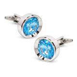 Manchetknopen Aquakleurig kristal