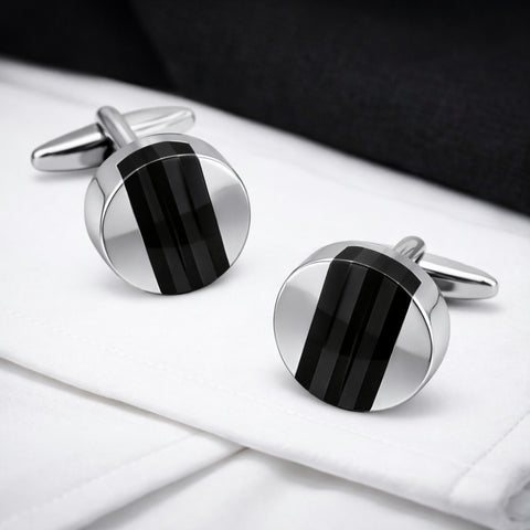 Manchetknopen Black lines