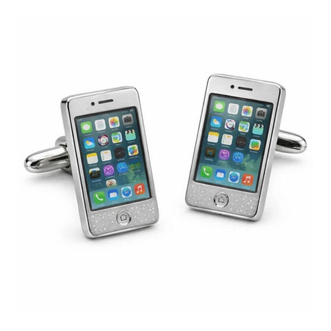 Manchetknopen Smartphone zilver