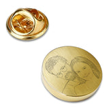 Gouden Revers Pin Mat met Fotogravure - 14K Geelgoud