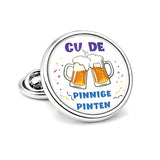 Reverspin met Carnavals Verenigingslogo - Zilverkleurig