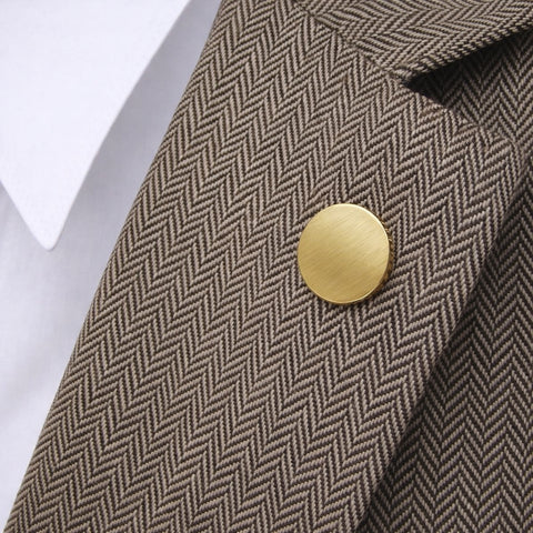 Gouden Revers Pin Mat met Lettergravure - 14K Geelgoud