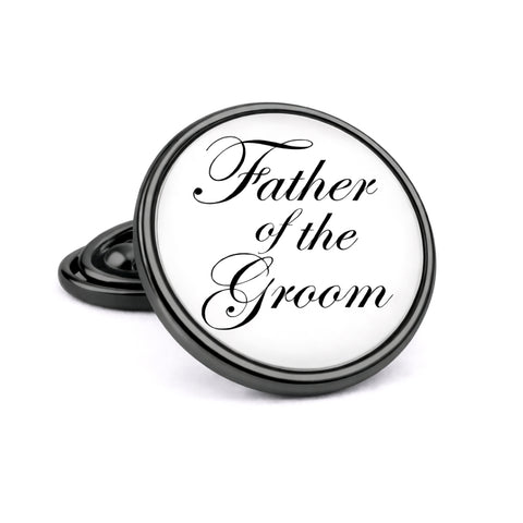 Revers Pin Father of the Groom - Antraciet