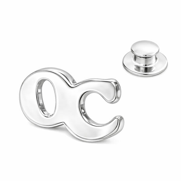 Revers pin met uw Initialen - Handgemaakt van Sterling Zilver