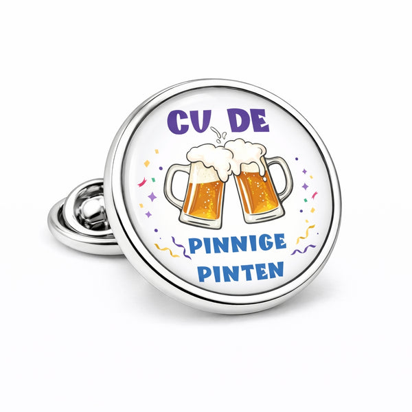 Reverspin met Carnavals Verenigingslogo - Zilverkleurig