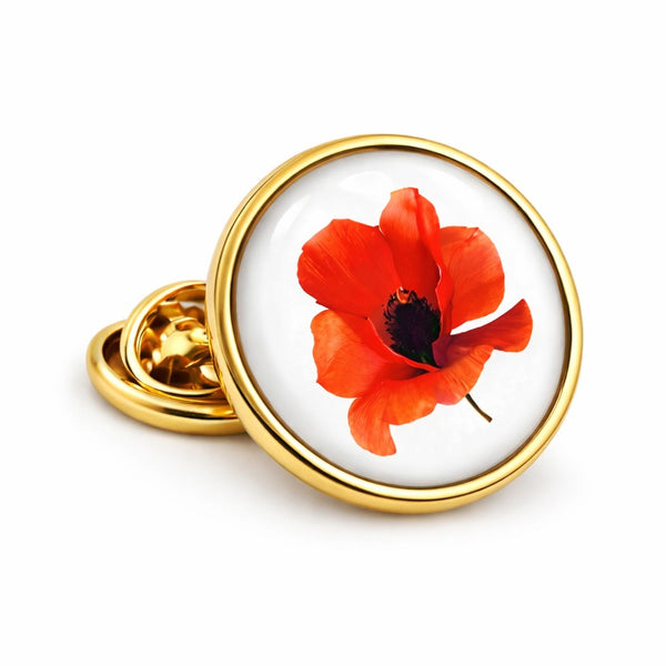 Revers Pin Poppy - Goudkleurig