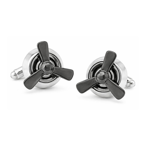 Manchetknopen Vliegtuig Propeller (beweegbaar)