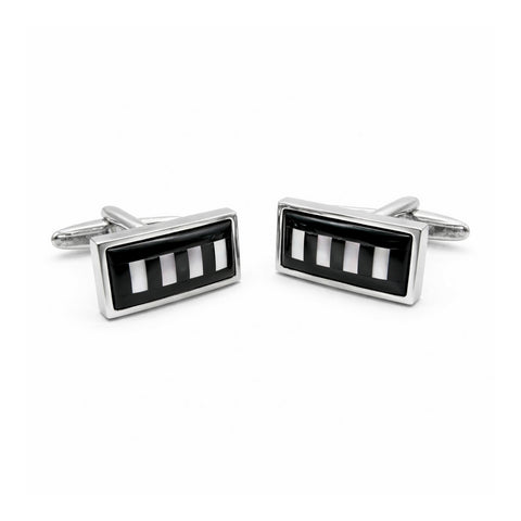 Manchetknopen Parelmoer Zwart Wit