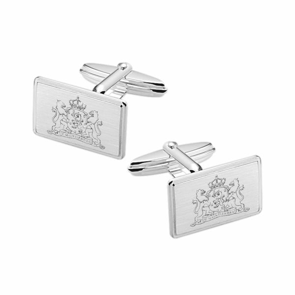 Sterling Zilveren Manchetknopen met Wapen van Nederland