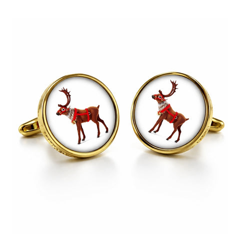 Manchetknopen Rendier Goudkleurig