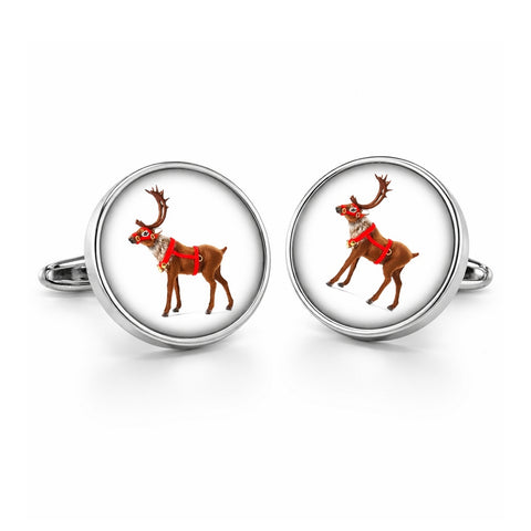 Manchetknopen Rendier Zilverkleurig
