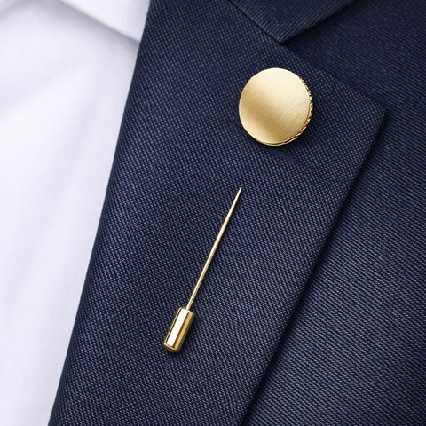 Gouden Reversspeld Mat met Monogram gravure - 14K Geelgoud