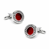 Manchetknopen Cirkel Rood