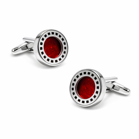 Manchetknopen Cirkel Rood