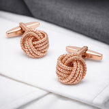 Manchetknopen Rope Roségoudkleurig