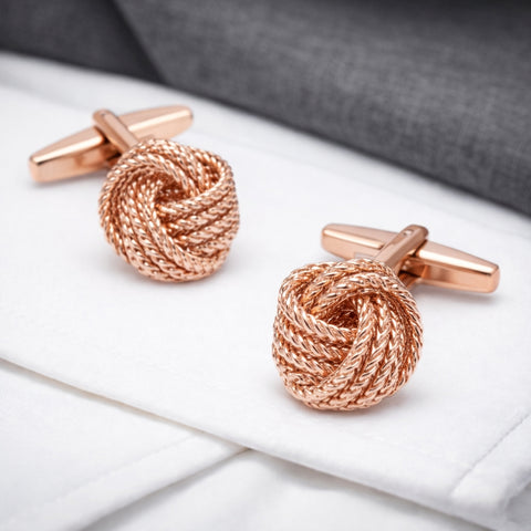 Manchetknopen Rope Roségoudkleurig