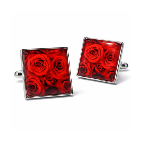 Manchetknopen Rozen Rood
