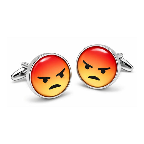 Manchetknopen Smiley Angry