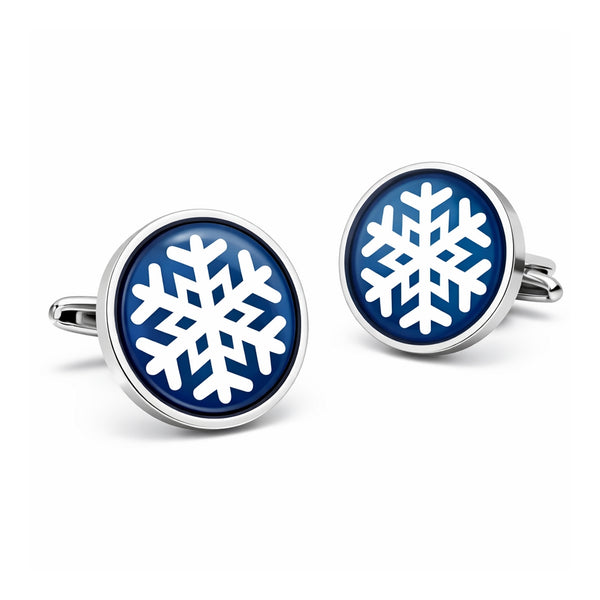 Manchetknopen Sneeuwvlok Blauw
