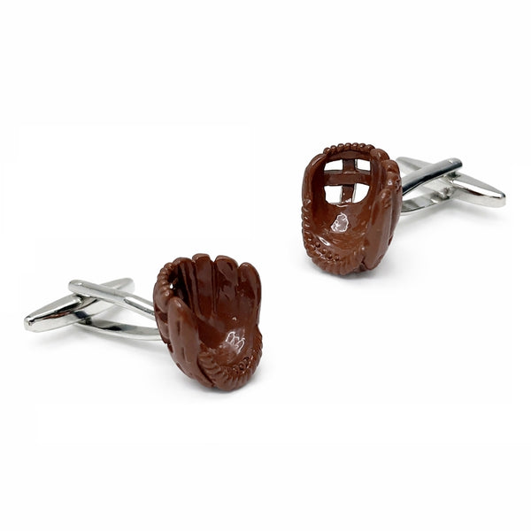 Manchetknopen Honkbal Handschoen - Bruin