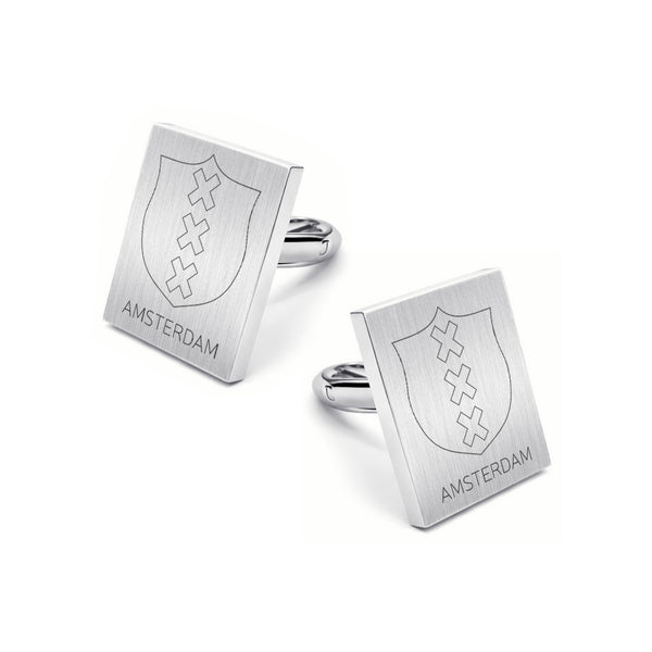 Amsterdam Stadswapen Manchetknopen – Een Klassiek Symbool in Gravure - Diverse uitvoeringen