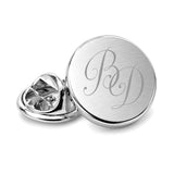 Revers Pin Rond Mat met Lettergravure - Zilverkleurig