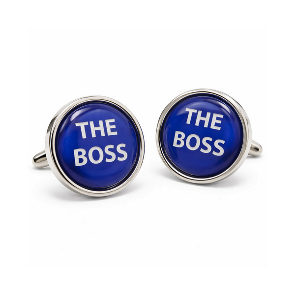 Manchetknopen The Boss Blauw