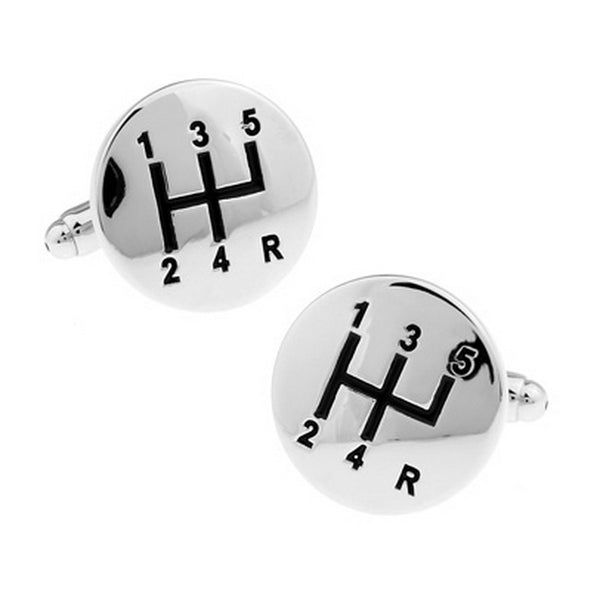 Manchetknopen Top Gear Schakelbak Zilver