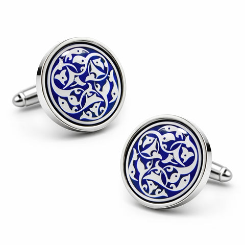 Manchetknopen Twist Blauw