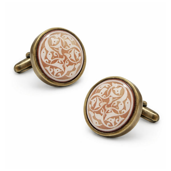 Manchetknopen Twist Bruin