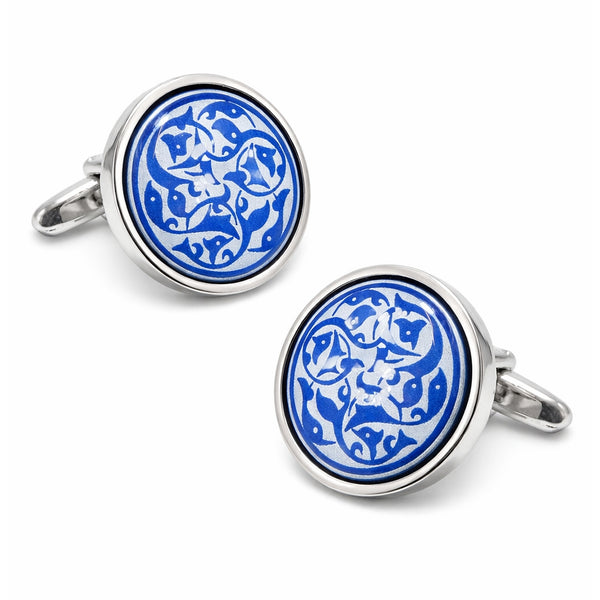 Manchetknopen Twist IJsblauw